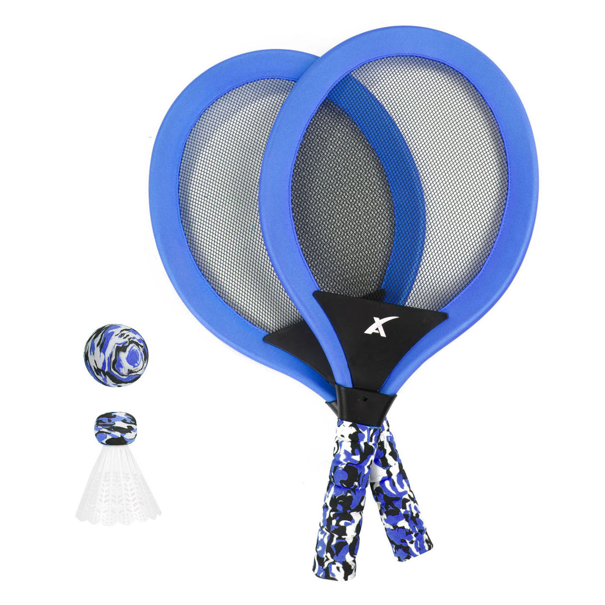 Toi-toys toi toys adrenix soft tennis set 4 pièces avec 2x raquette + balle + volant 4 assortis