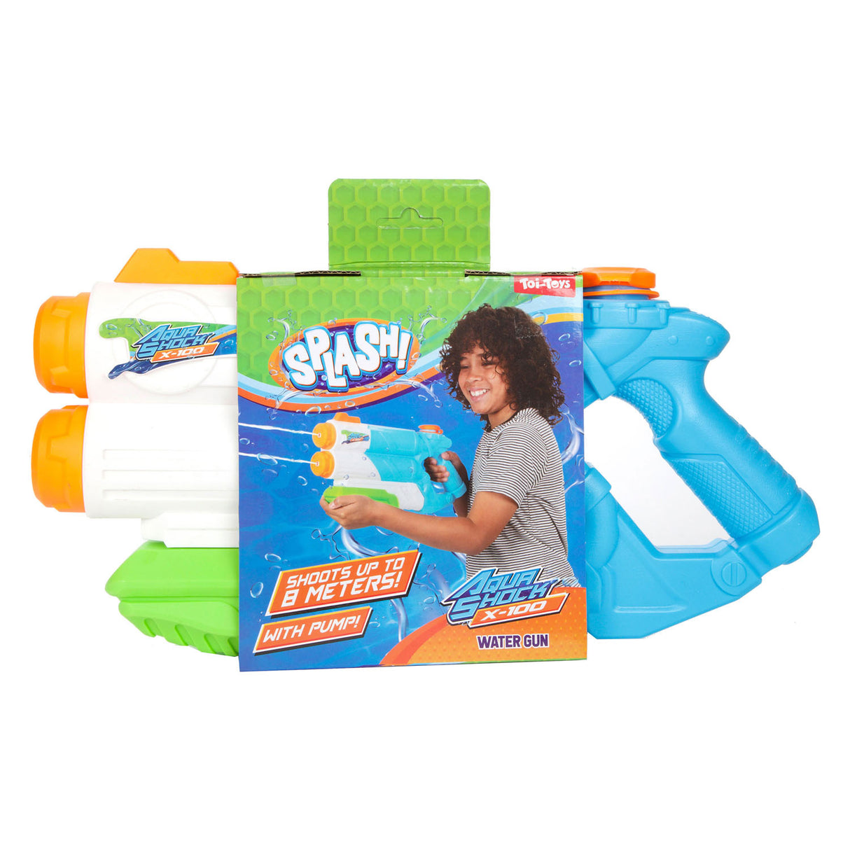 Splash Water Gun med dobbelt sløjfe -strøm, 1080 ml