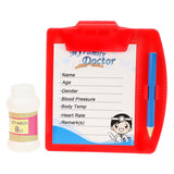 Coffret de médecin Toi-toys avec stéthoscope en étui, 8 pièces.