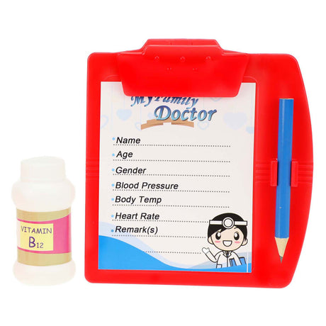 Coffret de médecin Toi-toys avec stéthoscope en étui, 8 pièces.