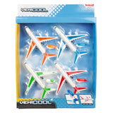 Toi-toys vehicool tirer des avions, 4 pcs.