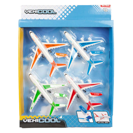 Toi-toys vehicool tirer des avions, 4 pcs.