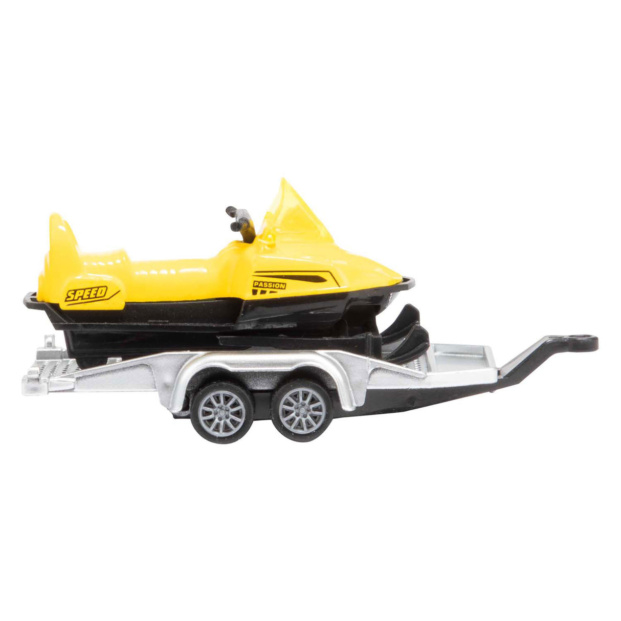 Toi-Toys Metal Pull tilbage Camper med trailer og snescooter