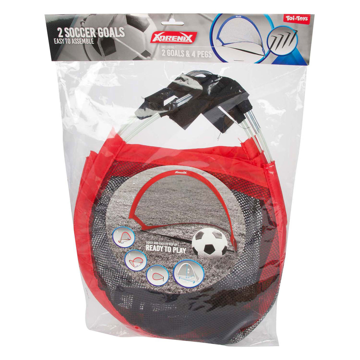 Ensemble de jeu pop-up pour but de football Adrenix, lot de 2