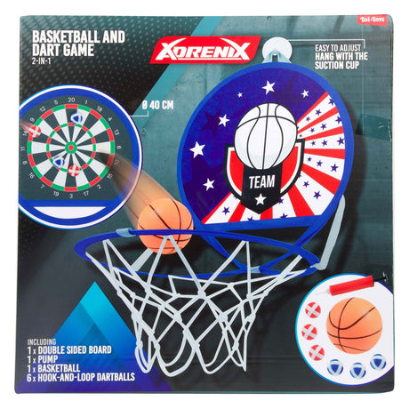 Jeu de fléchettes Adrenix, jeu de basket-ball 2 en 1