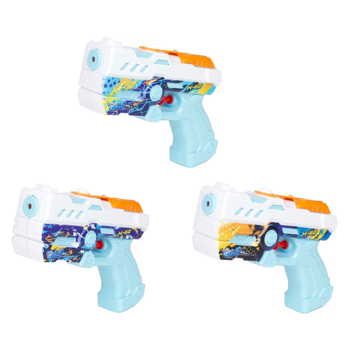 Toi-toys pistolet à eau splash remplissage rapide x60