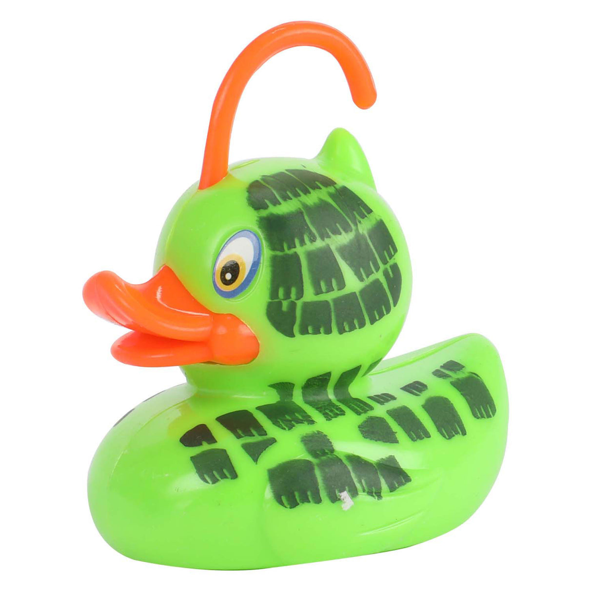 Toi-toys joue à un jeu de pêche, attrape le canard avec une canne à pêche et un filet