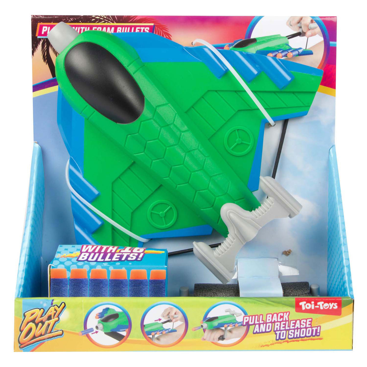 Toi-toys joue au jeu de tir en avion avec 16 flèches en mousse