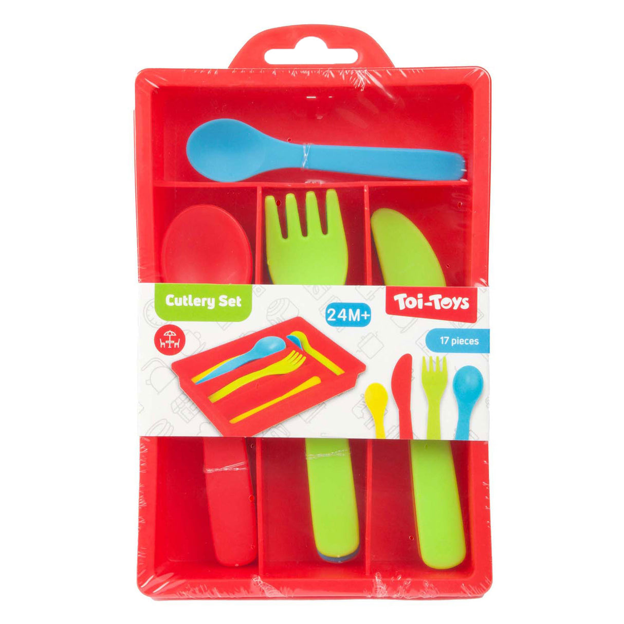 Ensemble de couverts alimentaires maison Toi-toys avec plateau, 16 pièces.