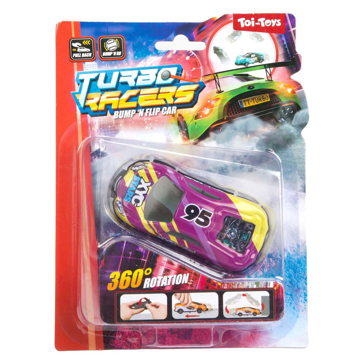 Toi-toys turbo racers voiture de cascade bump n flip