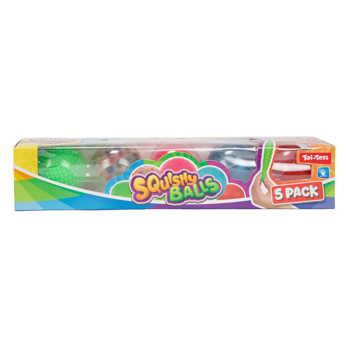Toi-toys balle anti-stress spongieuse amusante, 5 pcs.