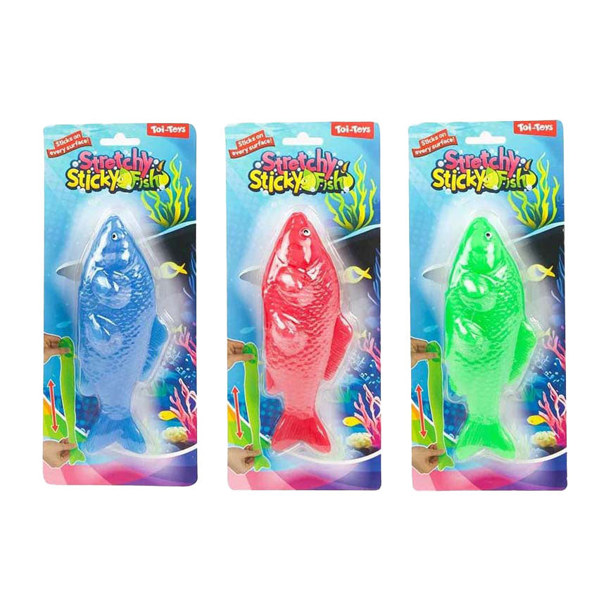 Toi-toys amusant poisson collant super extensible néon koi