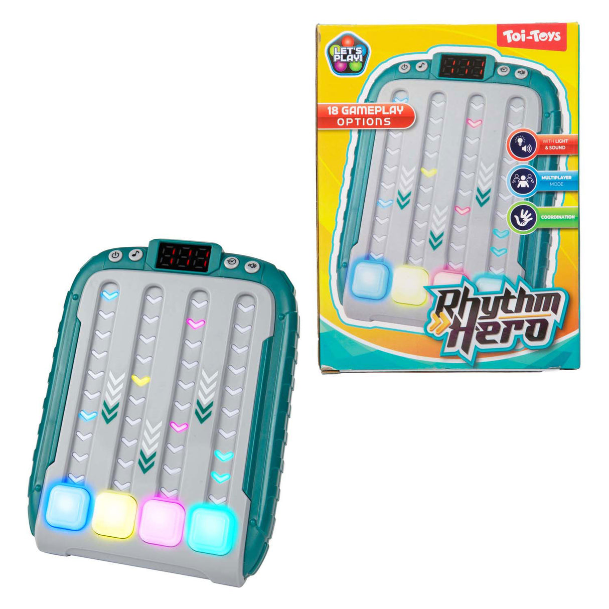 Toi-toys fun elektronisch spel rhythm hero met licht en geluid