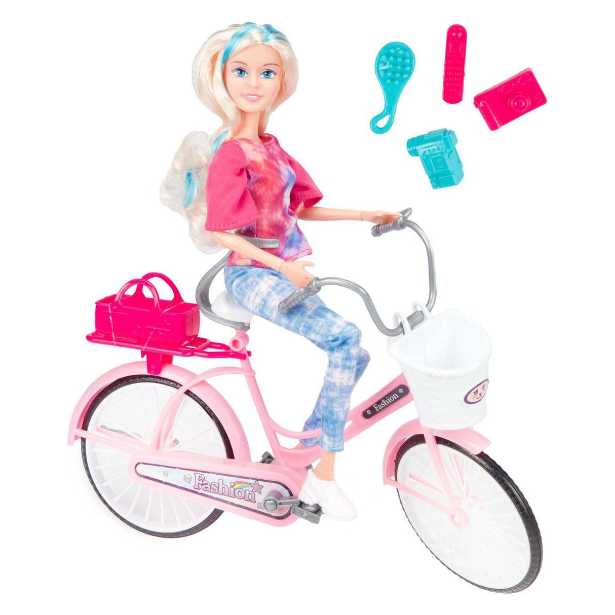 Toi Toys - Lauren, poupée adolescente à vélo