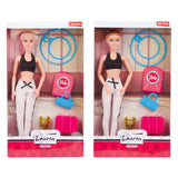 Gymnastique de poupée mannequin Lauren avec accessoires