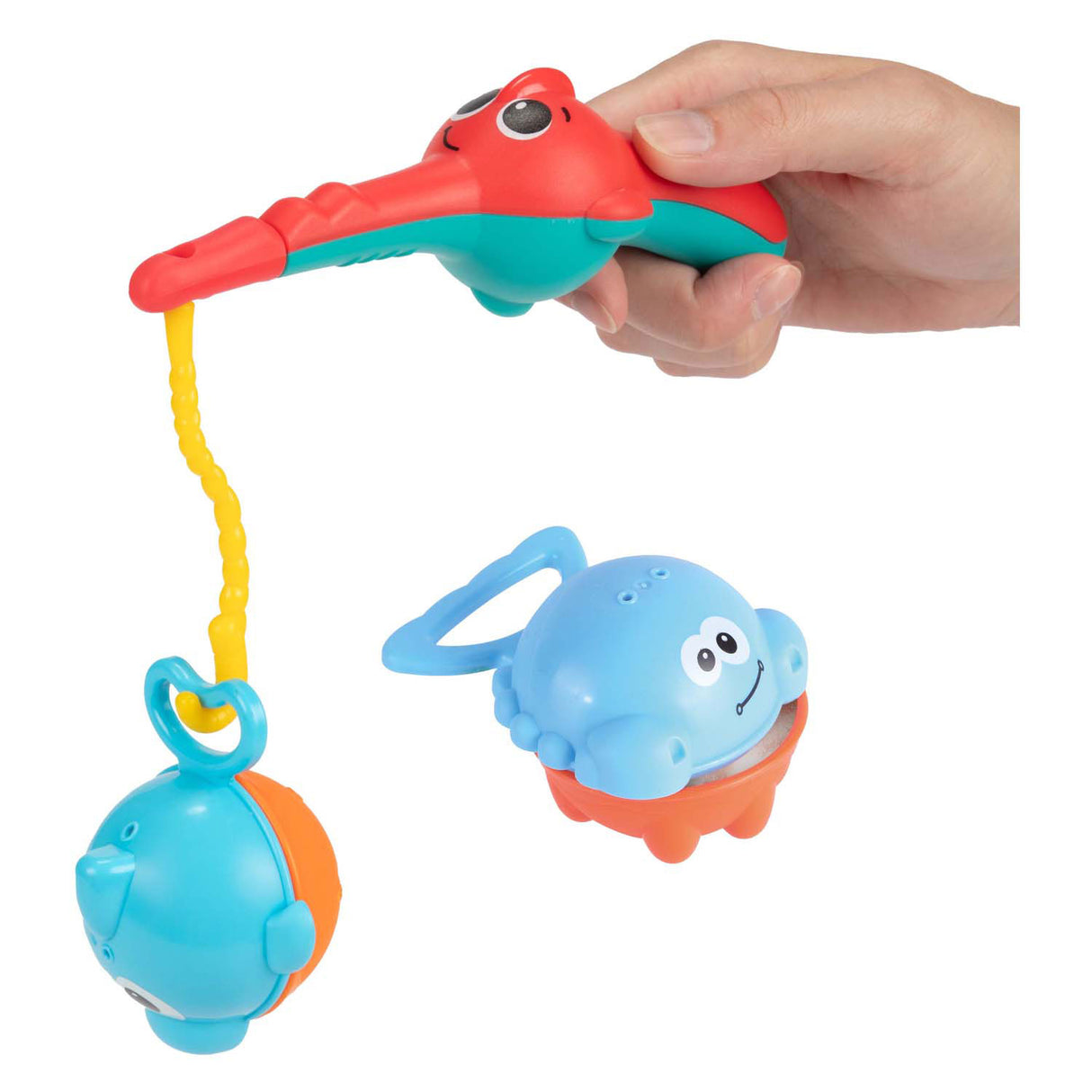 Toi-toys petites étoiles jouets de bain canne à pêche avec 3 poissons, 4 pièces.
