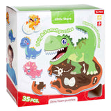 Toi-toys puzzle de sol en mousse petites étoiles dinosaure, 36 pcs.
