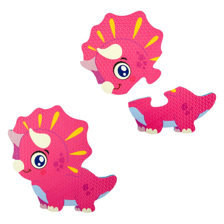 Toi-toys puzzle de sol en mousse petites étoiles dinosaure, 36 pcs.