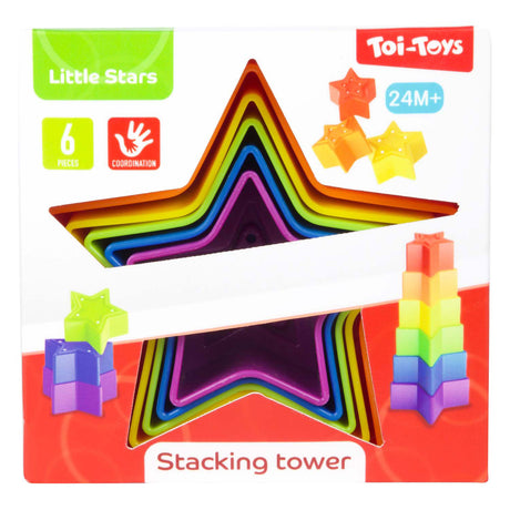 Toi-toys petites étoiles tour à empiler étoile 6 pièces
