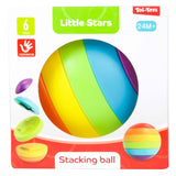 Toi-toys petites étoiles tour à empiler puzzle boule 6 pièces