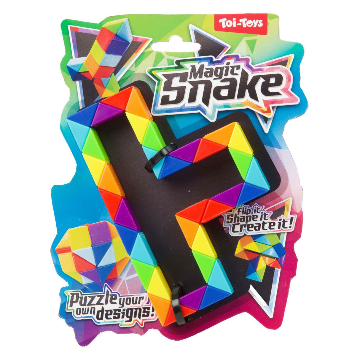 Toi-toys puzzle amusant couleur serpent magique