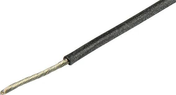 Herth+buss cable câble électrique silicone 0,5 mm noir 5mtr.