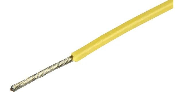Herth+buss cable câble électrique silicone 0,5 mm jaune 5mtr.