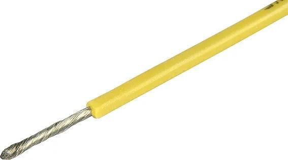 Herth+buss cable câble électrique silicone 0,75 mm jaune 5mtr.