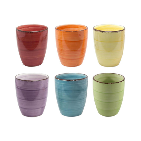 Tasse à café uni sans anse 340ml boîte de 6 pièces