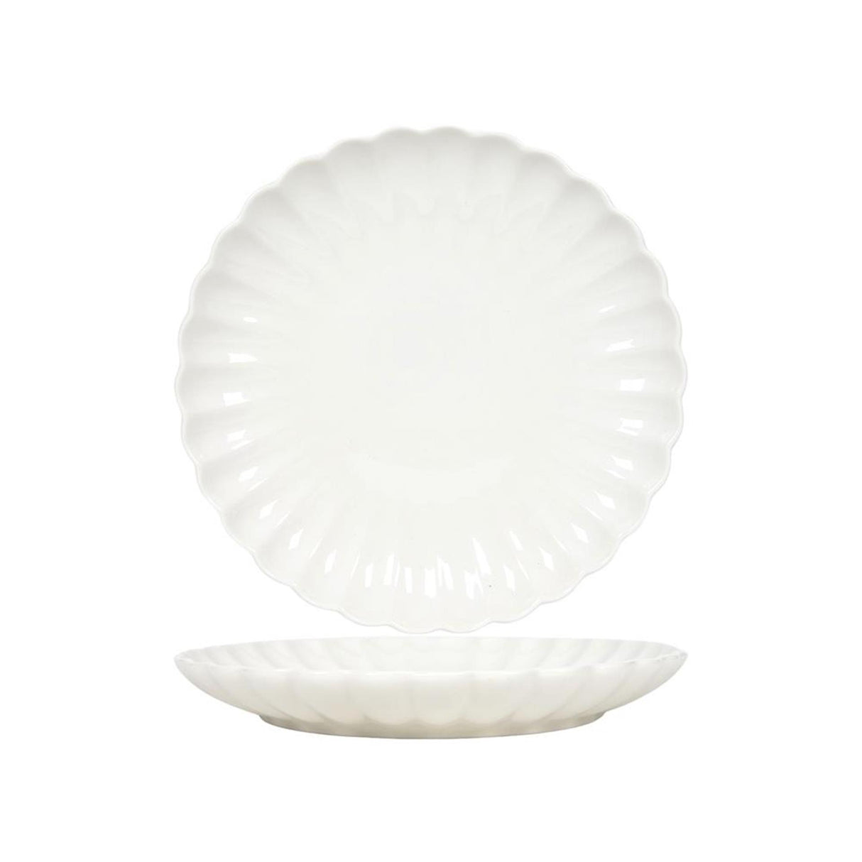 Svenska living assiette petit-déjeuner ø19,5cm fleur blanc cassé 6pcs