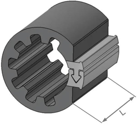 Herth+buss spécial montage clipfixcycle clipfix entretoise h+w intérieur-d=16.9mm,l=30mm