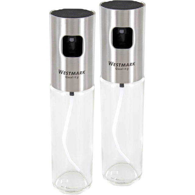 Set vaporisateur d'huile et de vinaigre Westmark - verre et acier inoxydable dia4,2x17,5cm contenu 100ml