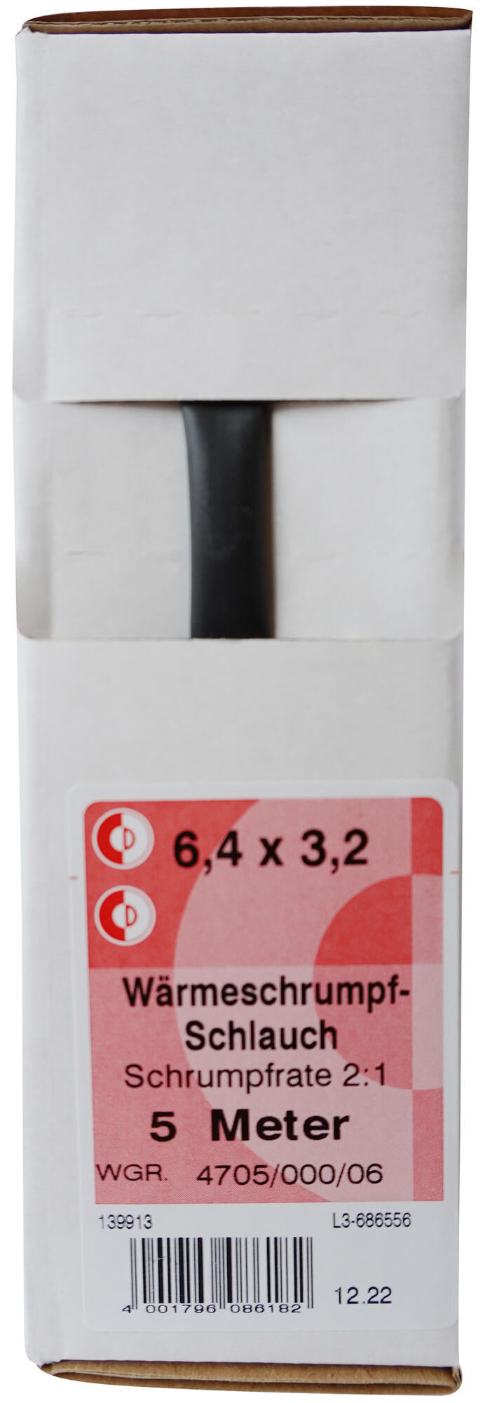 Tube thermorétractable Dresselhaus 6,4 mm kart.a 5 m