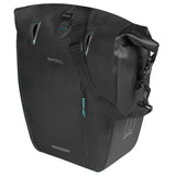 Basil sac de vélo simple rivo l bâche mik 25-31l 14 x 28 x 43 cm - noir