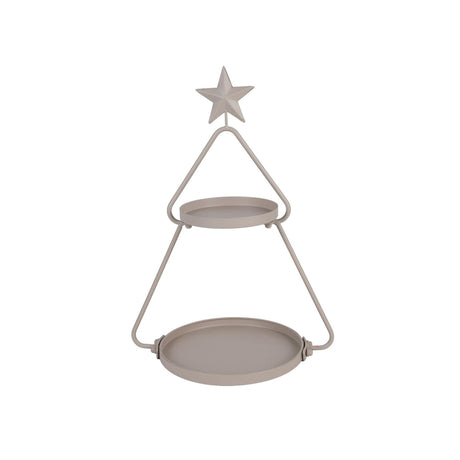 Svenska living etagere ster metaal 2-laags ø35x38cm grijs