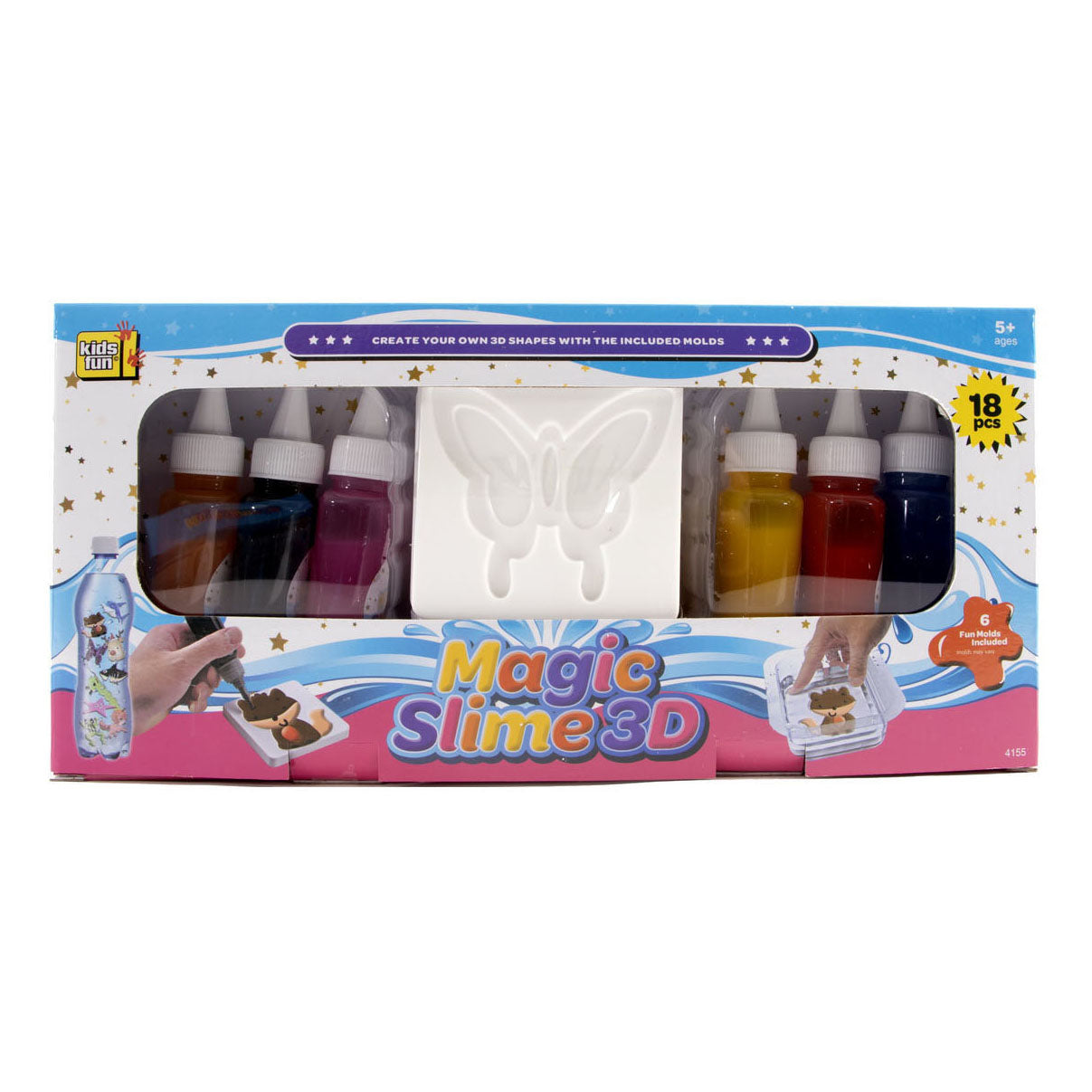 Jono jouets fabrication de slime magique 3D, 18 pcs.