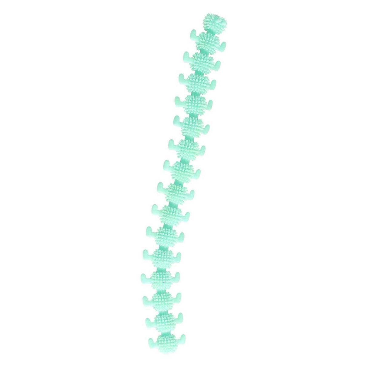 Jono joue une chenille fidget extensible et moelleuse