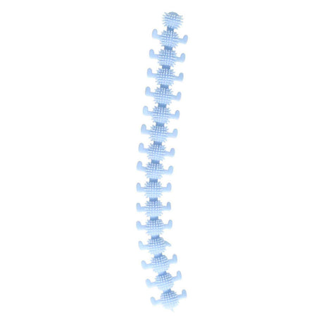 Jono joue une chenille fidget extensible et moelleuse