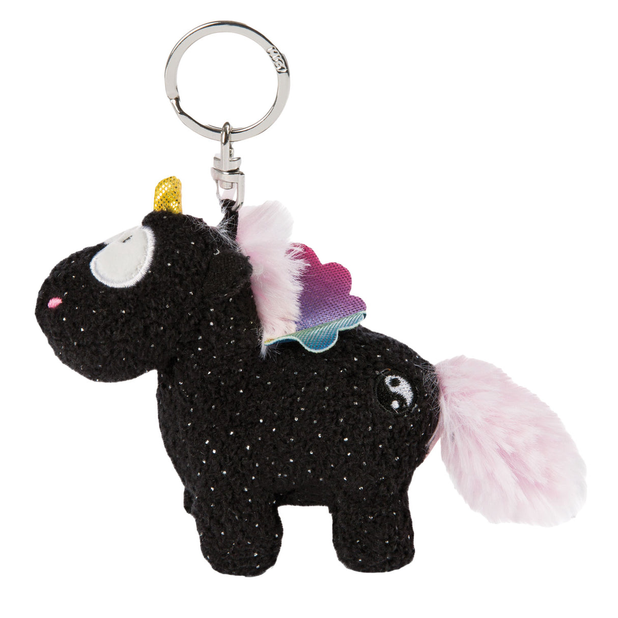 Nici Pluchen Key ring Eenhoorn Rainbow Yin, 10cm