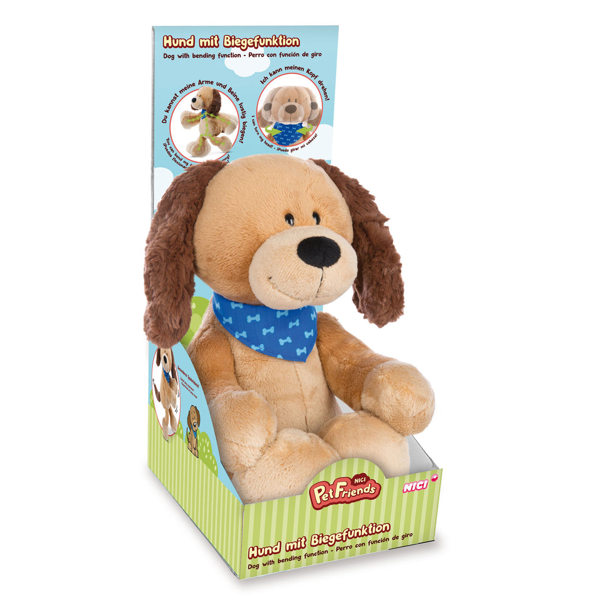 Nici Pluchen Knuffel Beweegbare Hond Barky, 30cm