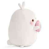 Nici peluche peluche molang arc-en-ciel avec coeur dans une boîte cadeau, 16 cm
