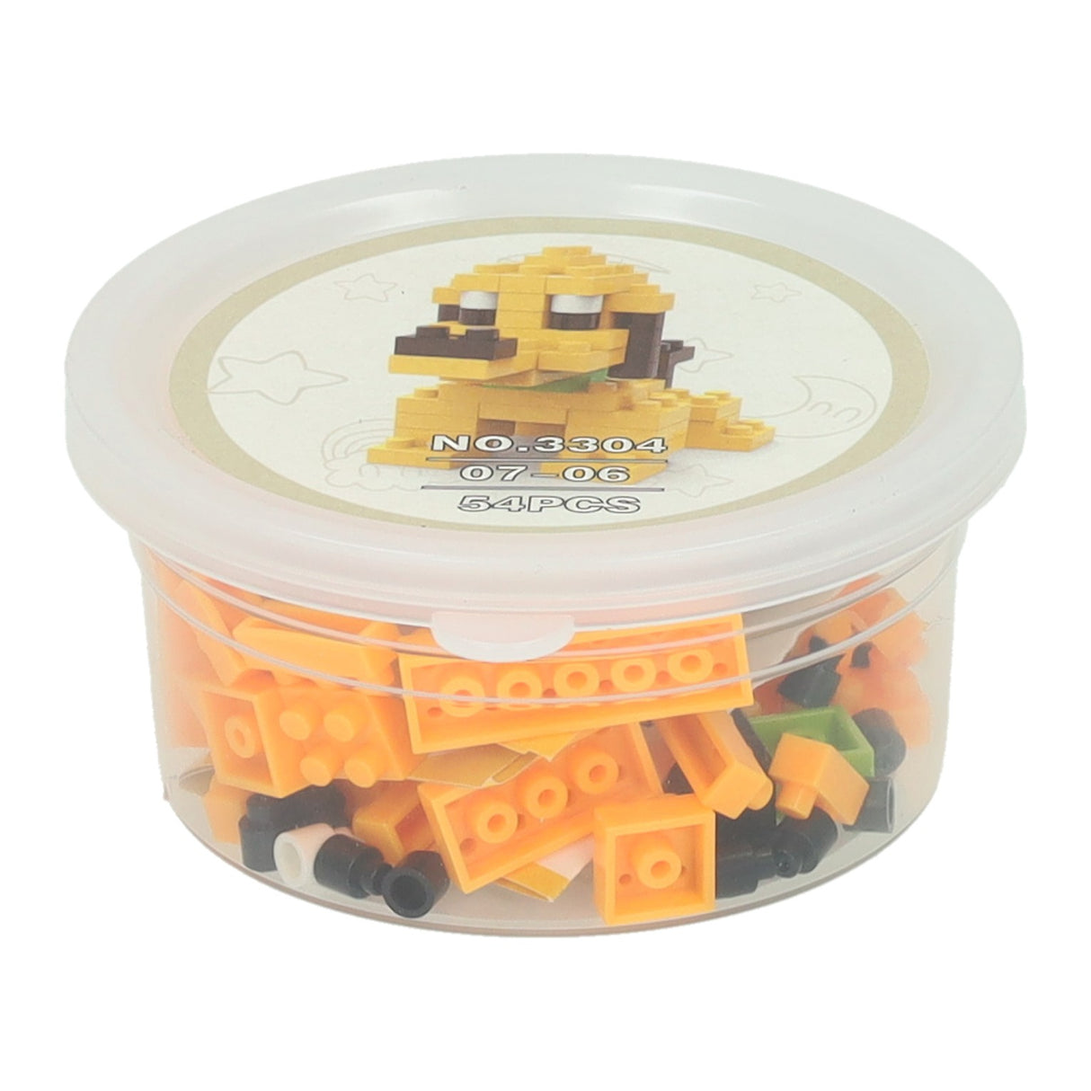 Jono jouets blocs de construction mini animal en pot
