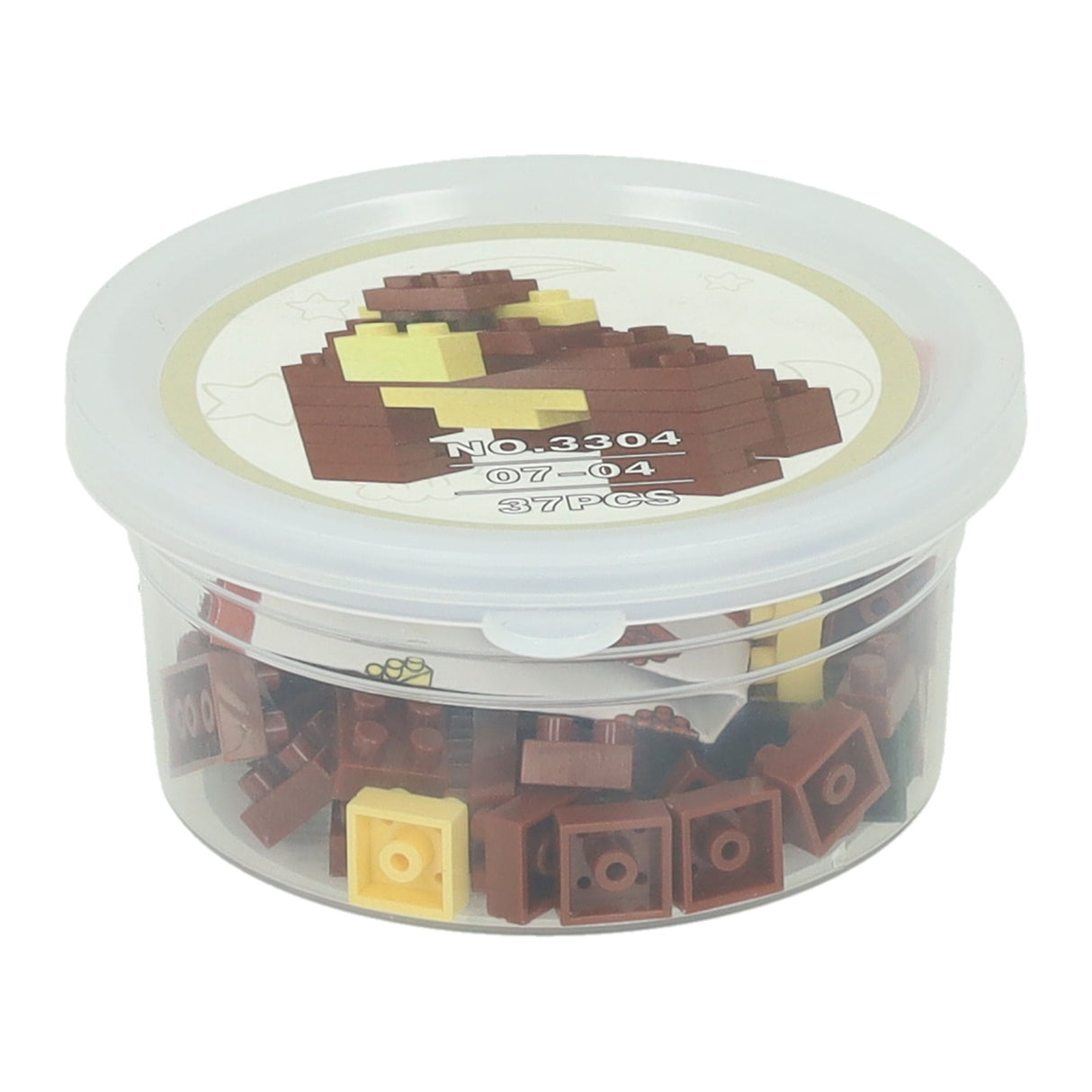 Jono jouets blocs de construction mini animal en pot