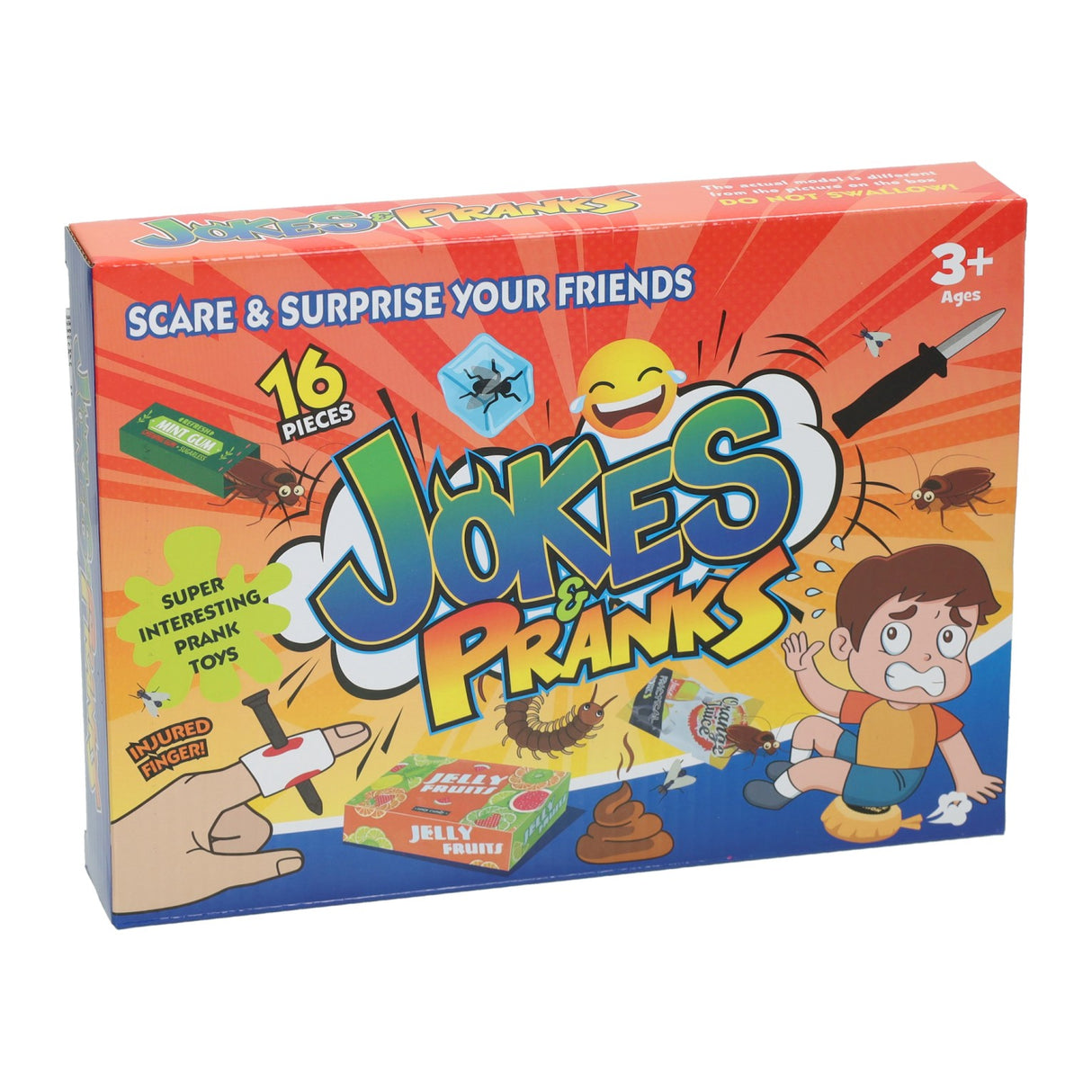 Jono Toys boîte à blagues surprenez vos amis - 16 pcs.