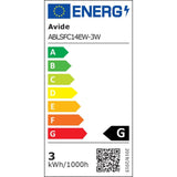 Lampe bougie LED à filament souple Avide 3W, culot E14 2700kelvin 180 lumen