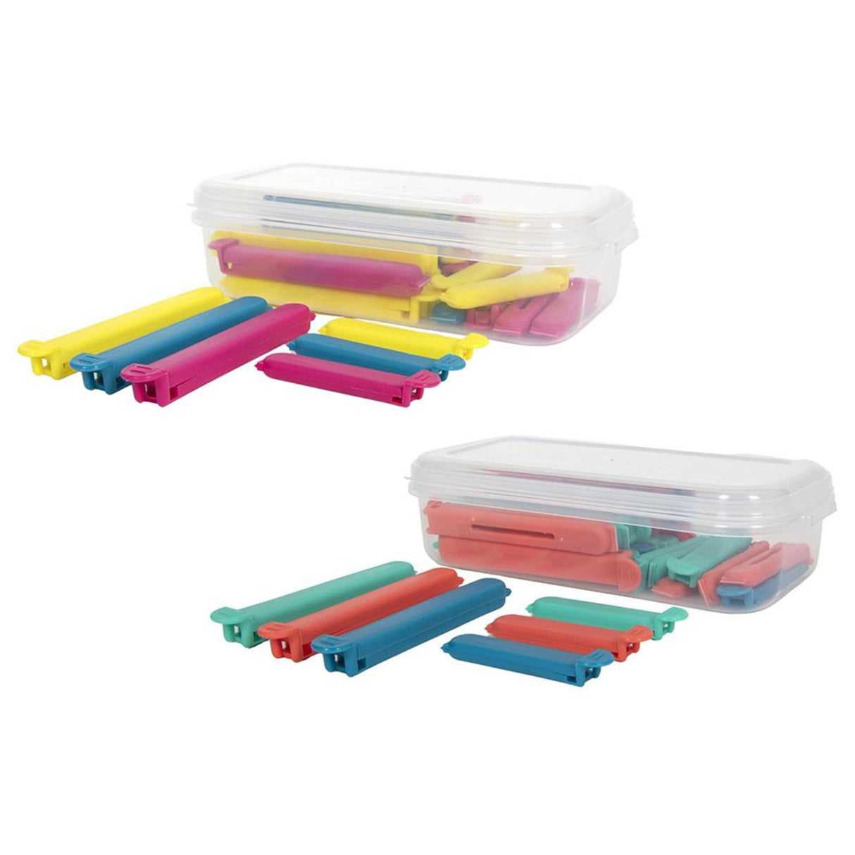 Outils de cuisine pinces à aliments frais pinces à sac 25 pièces en boîte
