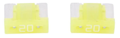 Dresselhaus mini fusible fiche banane mini fusible 20a 2 pcs. profil bas jaune