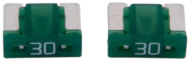 Dresselhaus mini fusible fiche banane mini fusible 30a 2 pcs. profil bas vert clair