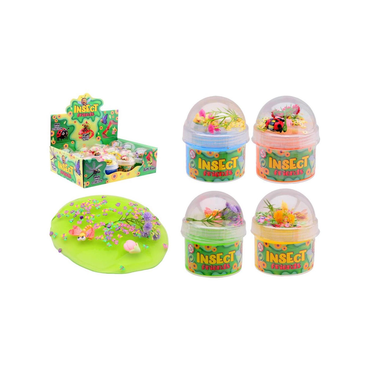 Johntoy flora world - slime en présentoir 12 pcs.