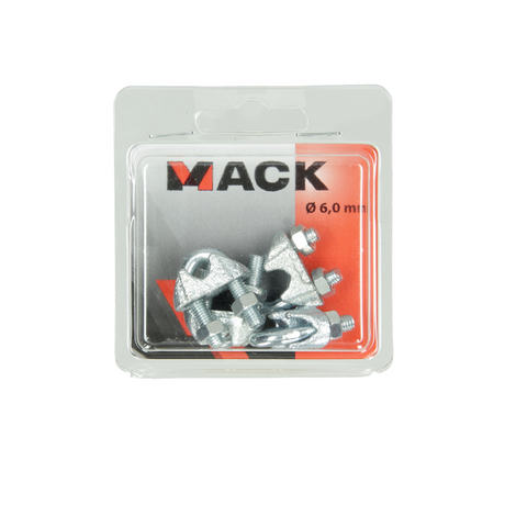 Mack 1006866 - 4 staaldraadklemmen crosby verzinkt 6mm bl | 5 stuks